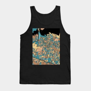 Hamilton Map Pattern in Mid Century Pastel Tank Top